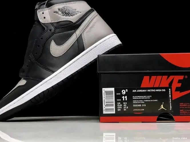 Cheap Husky OG Retro Grey Shadow 1 Black High 555088-013 Air Jordan 0524